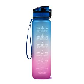 1L Tritan Water Bottle Blue red gradient