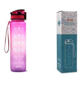 1L Tritan Water Bottle Pink purple gradient with box