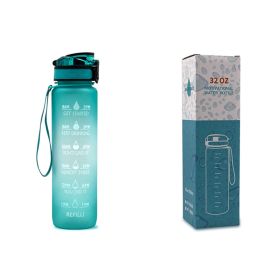 1L Tritan Water Bottle Green gradient with box