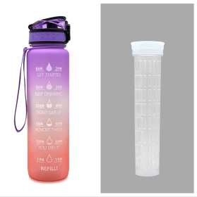 1L Tritan Water Bottle Purple orange gradient set